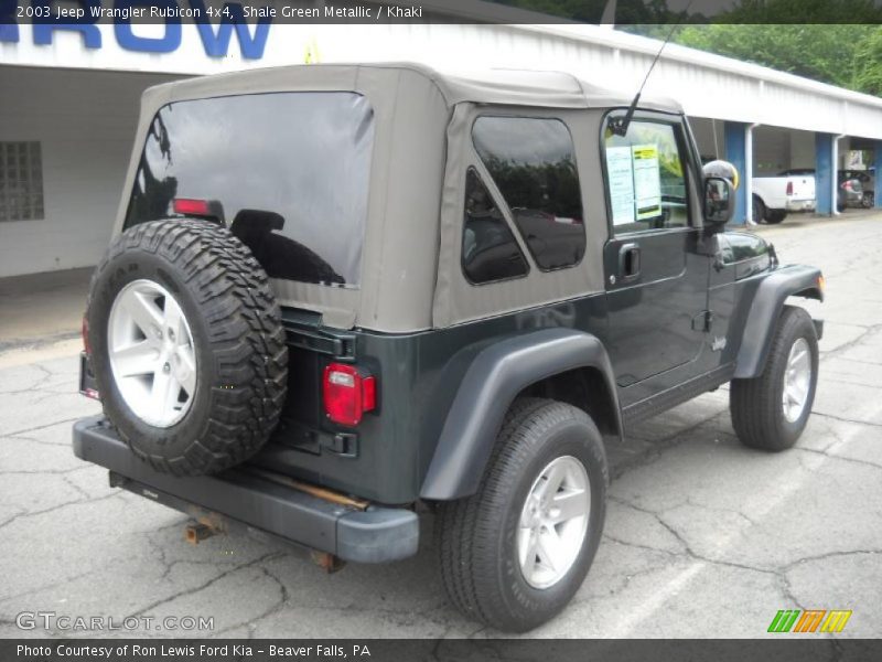 Shale Green Metallic / Khaki 2003 Jeep Wrangler Rubicon 4x4