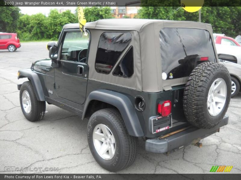 Shale Green Metallic / Khaki 2003 Jeep Wrangler Rubicon 4x4