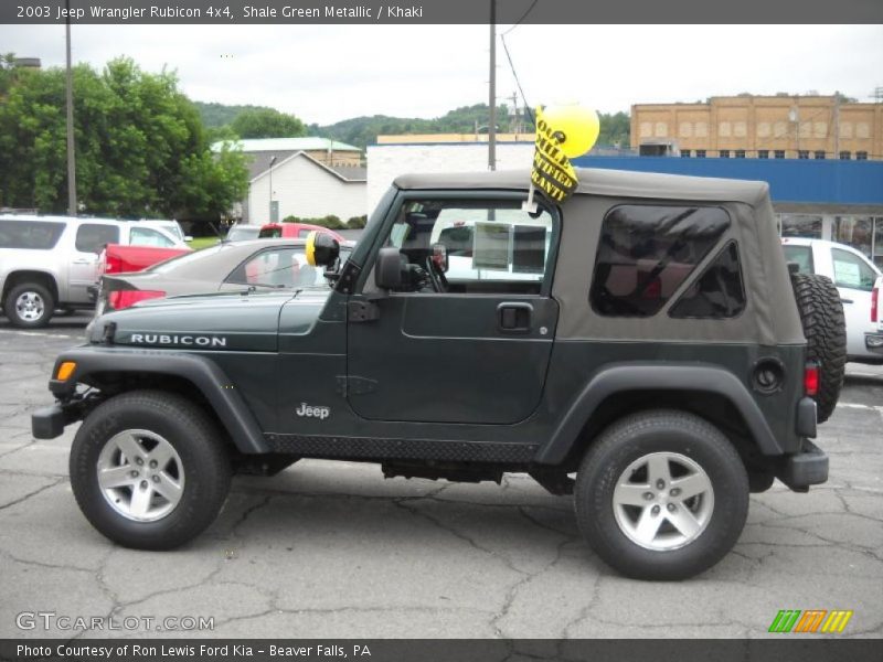 Shale Green Metallic / Khaki 2003 Jeep Wrangler Rubicon 4x4