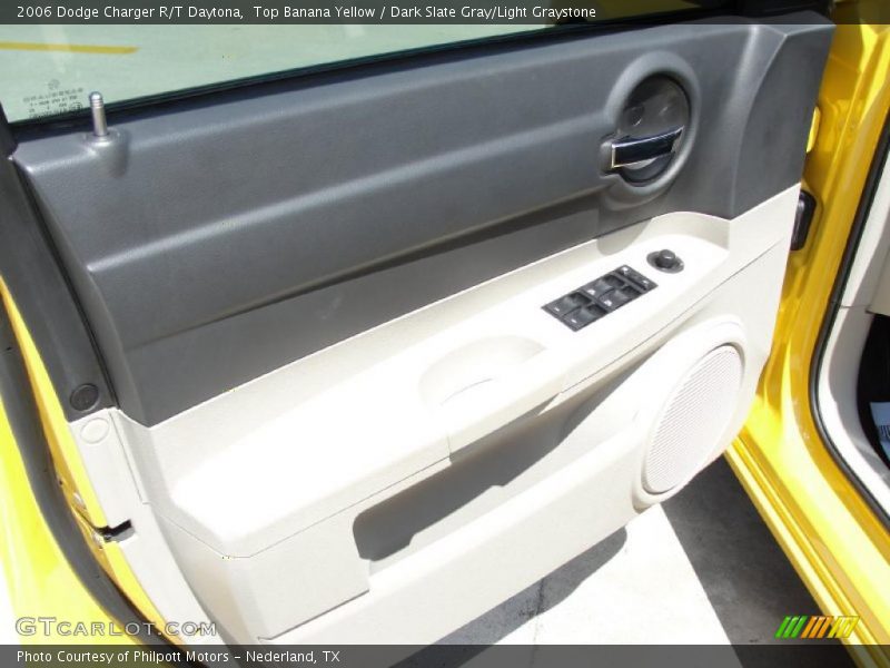 Top Banana Yellow / Dark Slate Gray/Light Graystone 2006 Dodge Charger R/T Daytona