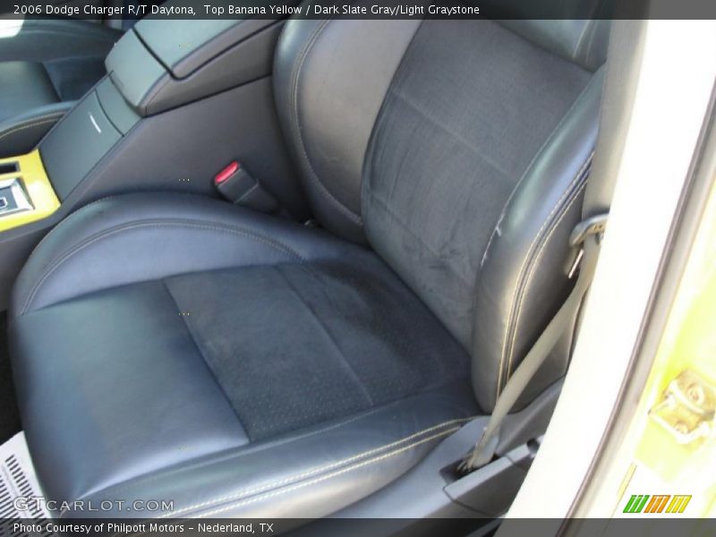Top Banana Yellow / Dark Slate Gray/Light Graystone 2006 Dodge Charger R/T Daytona