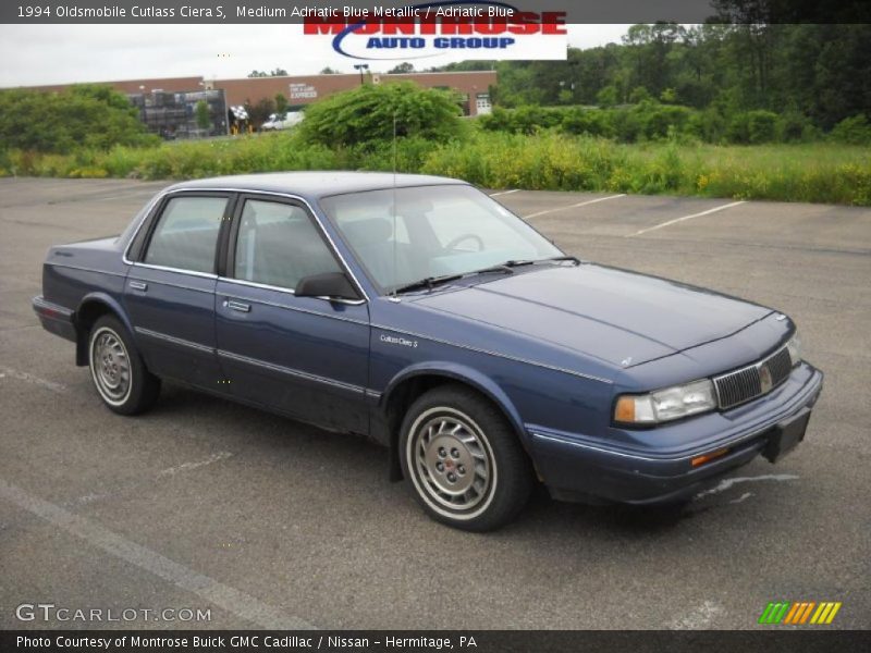 Medium Adriatic Blue Metallic / Adriatic Blue 1994 Oldsmobile Cutlass Ciera S
