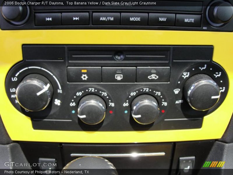 Top Banana Yellow / Dark Slate Gray/Light Graystone 2006 Dodge Charger R/T Daytona