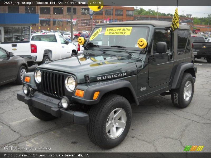 Shale Green Metallic / Khaki 2003 Jeep Wrangler Rubicon 4x4