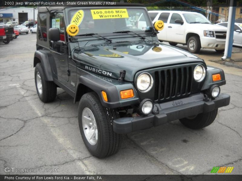 Shale Green Metallic / Khaki 2003 Jeep Wrangler Rubicon 4x4