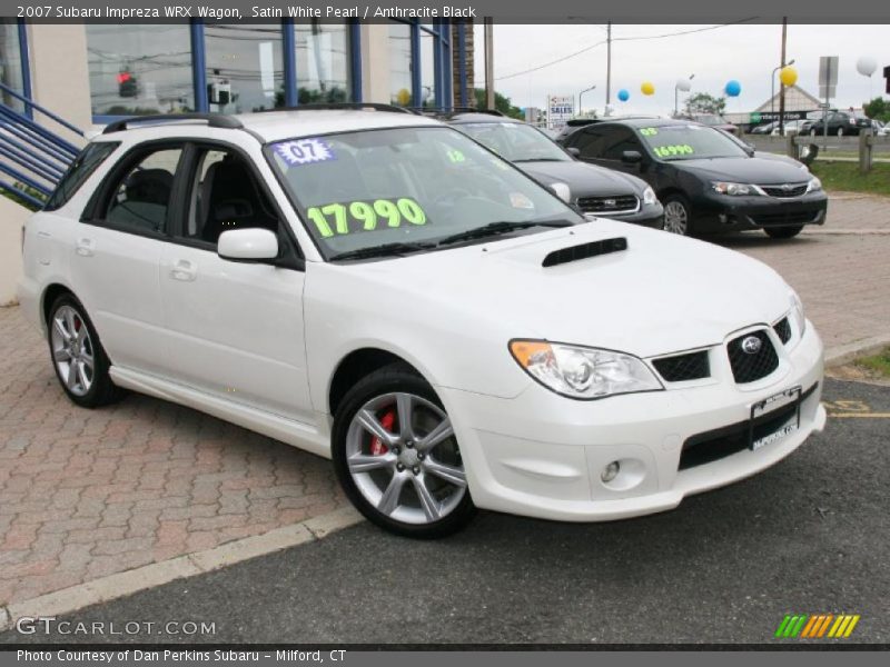 Satin White Pearl / Anthracite Black 2007 Subaru Impreza WRX Wagon