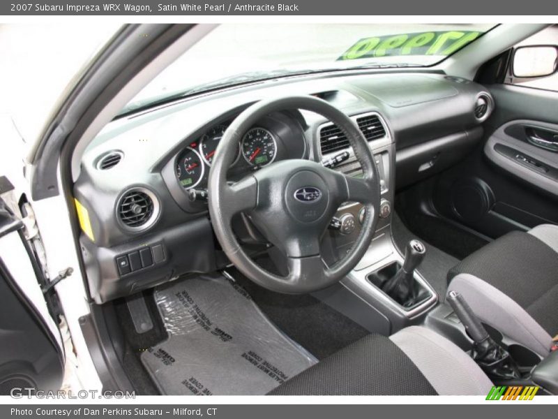 Satin White Pearl / Anthracite Black 2007 Subaru Impreza WRX Wagon