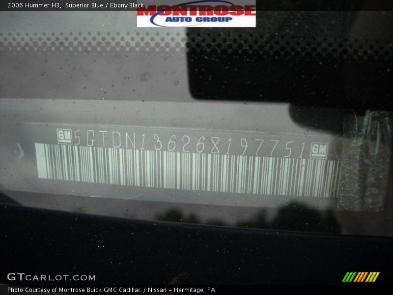 Superior Blue / Ebony Black 2006 Hummer H3