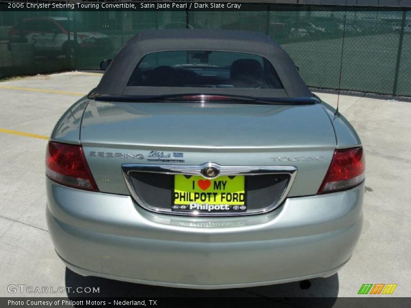 Satin Jade Pearl / Dark Slate Gray 2006 Chrysler Sebring Touring Convertible