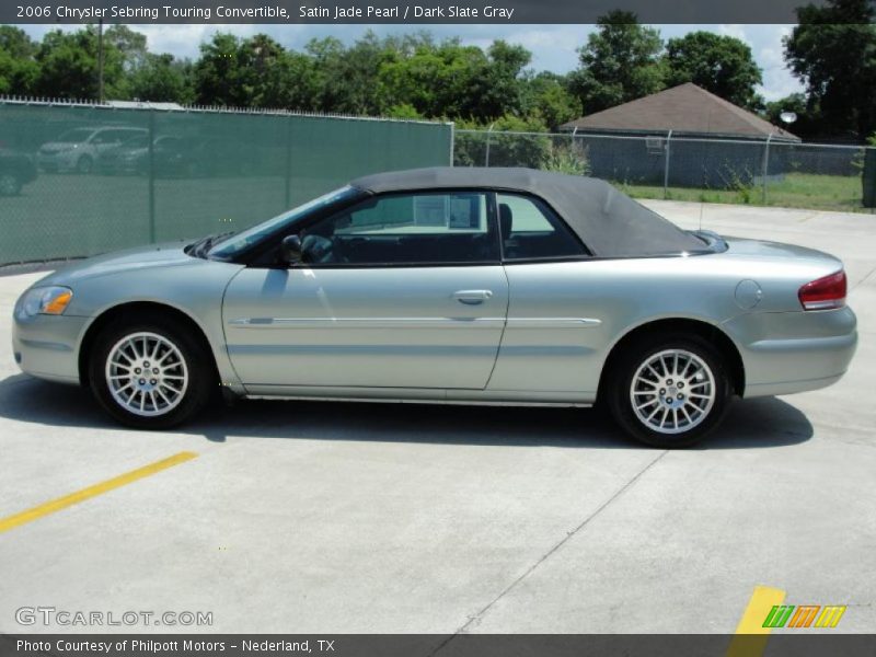Satin Jade Pearl / Dark Slate Gray 2006 Chrysler Sebring Touring Convertible