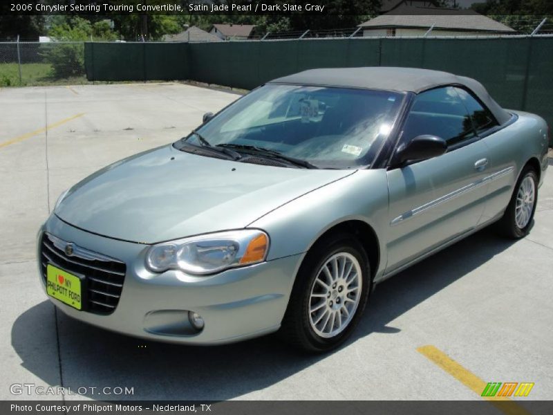 Satin Jade Pearl / Dark Slate Gray 2006 Chrysler Sebring Touring Convertible