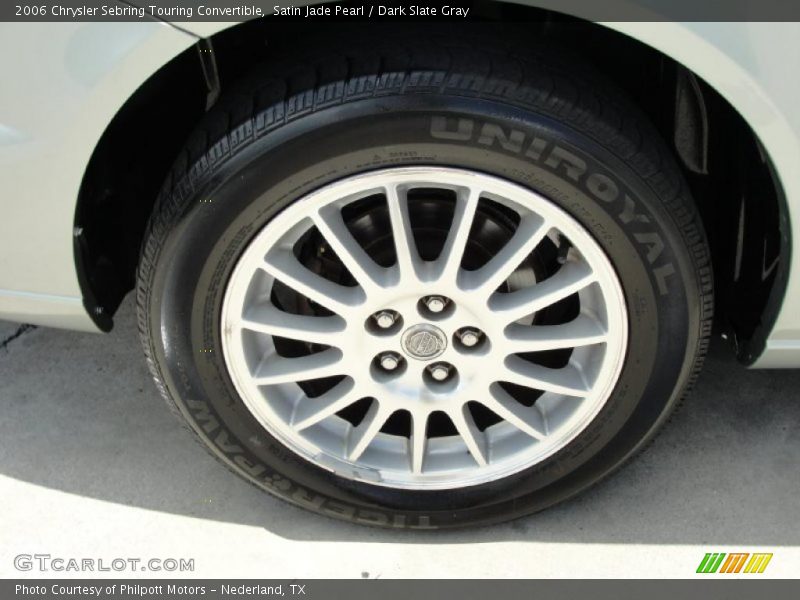Satin Jade Pearl / Dark Slate Gray 2006 Chrysler Sebring Touring Convertible