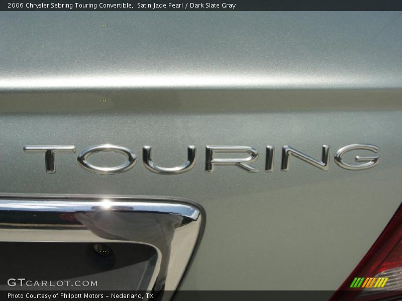 Satin Jade Pearl / Dark Slate Gray 2006 Chrysler Sebring Touring Convertible
