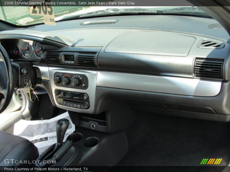 Satin Jade Pearl / Dark Slate Gray 2006 Chrysler Sebring Touring Convertible