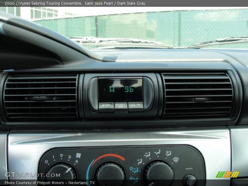 Satin Jade Pearl / Dark Slate Gray 2006 Chrysler Sebring Touring Convertible
