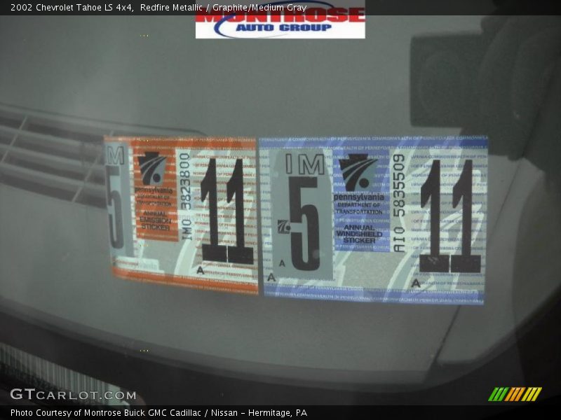 Redfire Metallic / Graphite/Medium Gray 2002 Chevrolet Tahoe LS 4x4