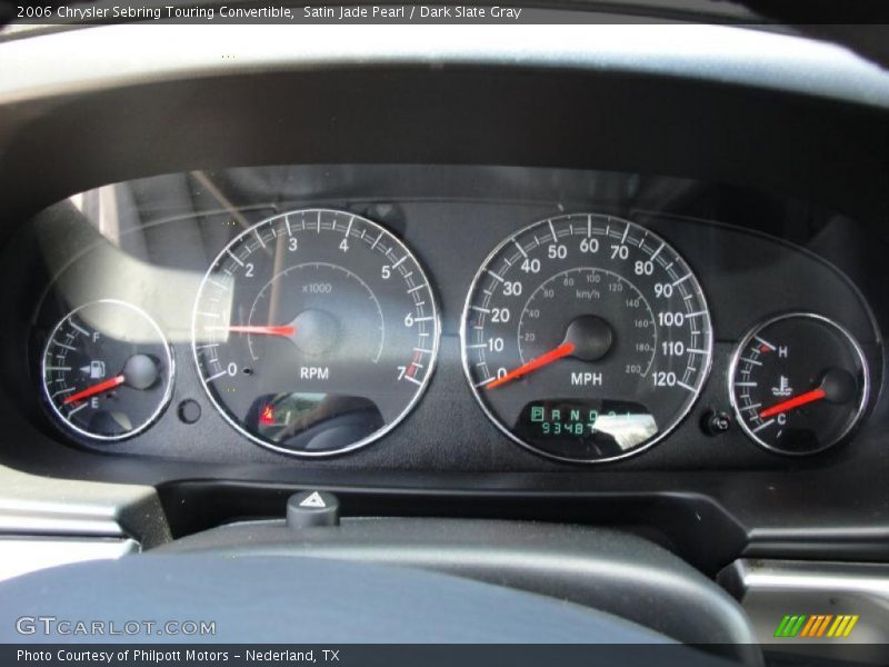 Satin Jade Pearl / Dark Slate Gray 2006 Chrysler Sebring Touring Convertible