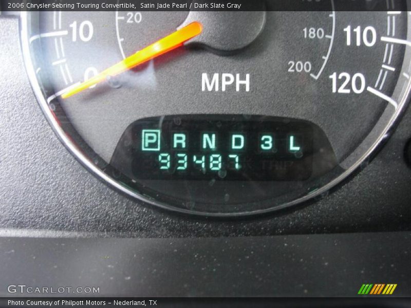 Satin Jade Pearl / Dark Slate Gray 2006 Chrysler Sebring Touring Convertible