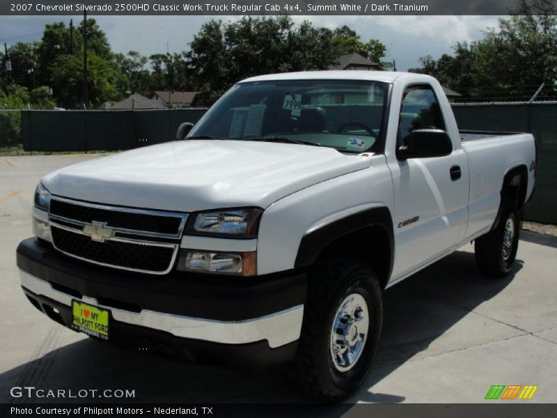Summit White / Dark Titanium 2007 Chevrolet Silverado 2500HD Classic Work Truck Regular Cab 4x4
