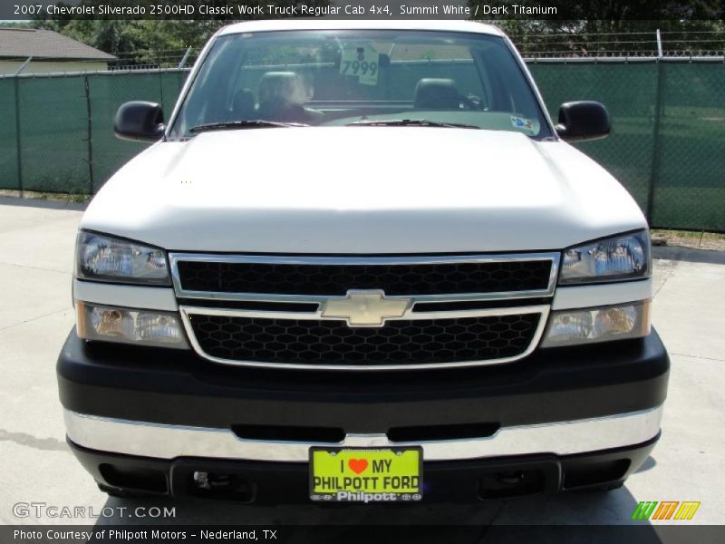 Summit White / Dark Titanium 2007 Chevrolet Silverado 2500HD Classic Work Truck Regular Cab 4x4