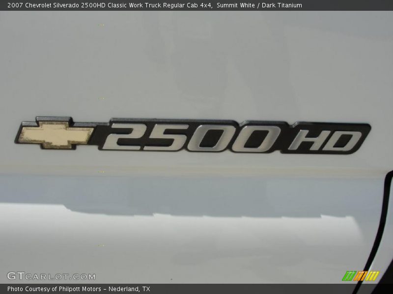 Summit White / Dark Titanium 2007 Chevrolet Silverado 2500HD Classic Work Truck Regular Cab 4x4