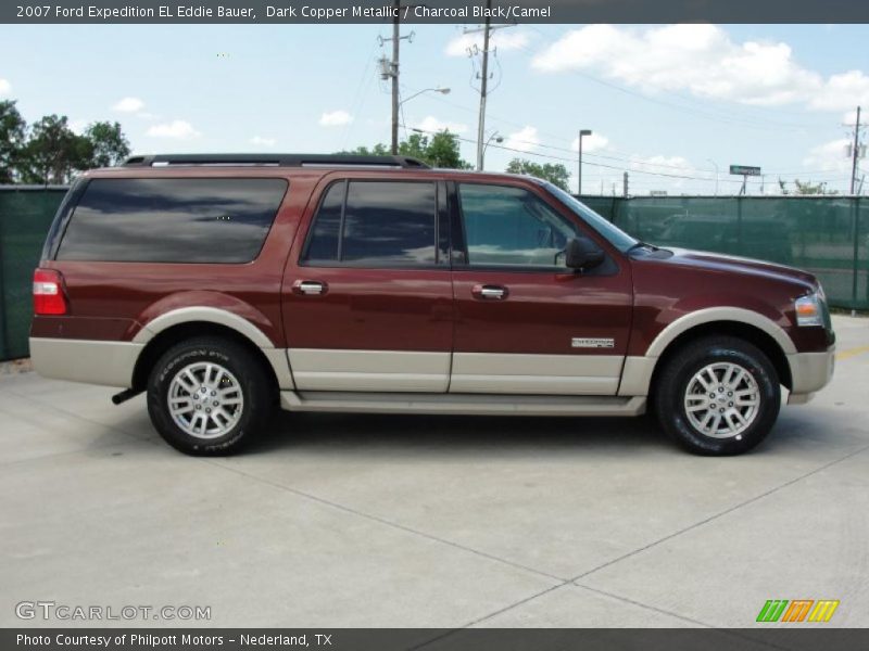 Dark Copper Metallic / Charcoal Black/Camel 2007 Ford Expedition EL Eddie Bauer