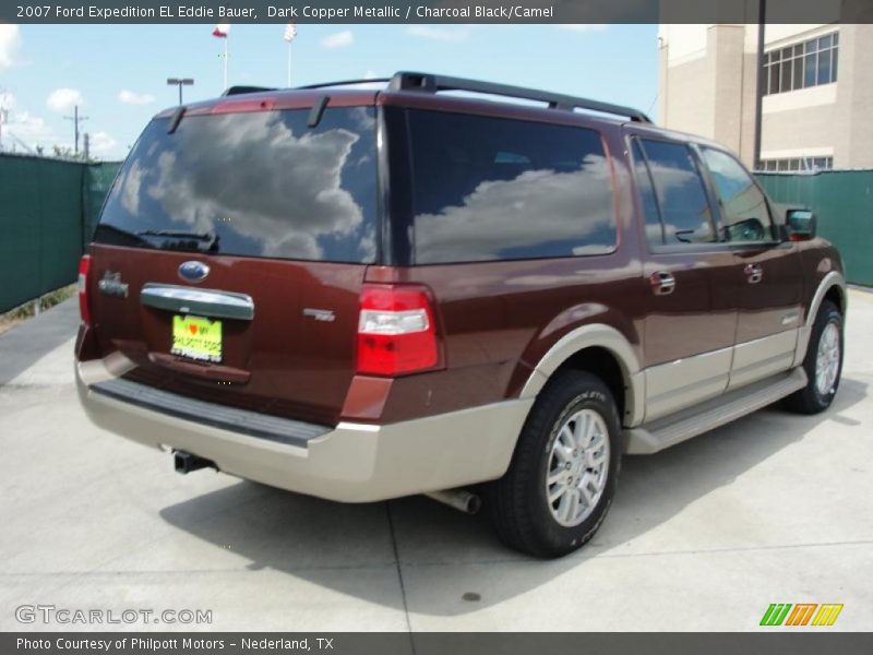 Dark Copper Metallic / Charcoal Black/Camel 2007 Ford Expedition EL Eddie Bauer