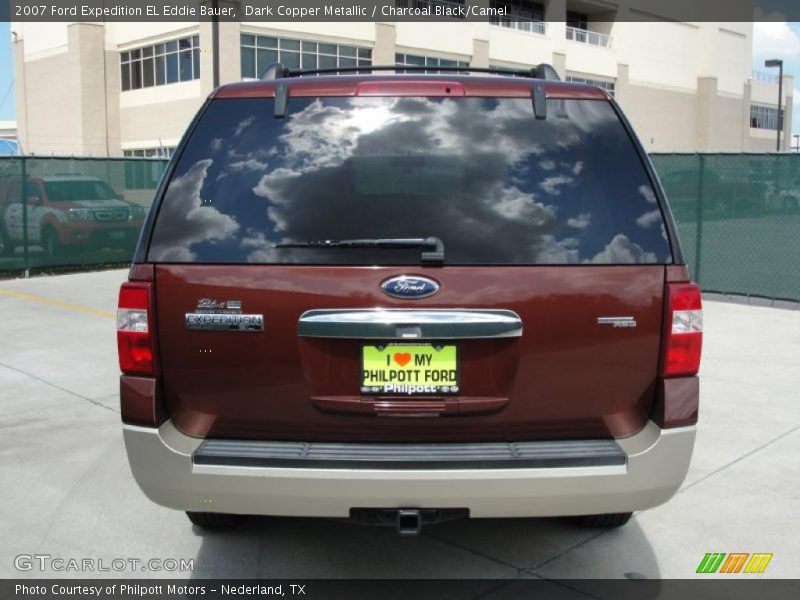 Dark Copper Metallic / Charcoal Black/Camel 2007 Ford Expedition EL Eddie Bauer