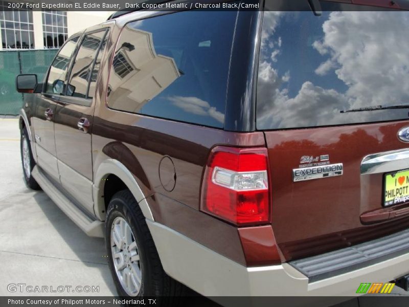 Dark Copper Metallic / Charcoal Black/Camel 2007 Ford Expedition EL Eddie Bauer