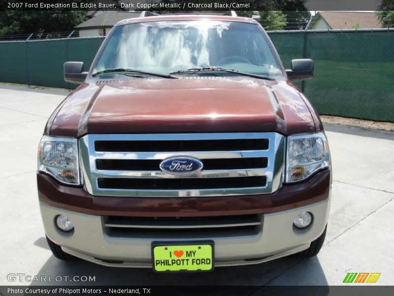 Dark Copper Metallic / Charcoal Black/Camel 2007 Ford Expedition EL Eddie Bauer