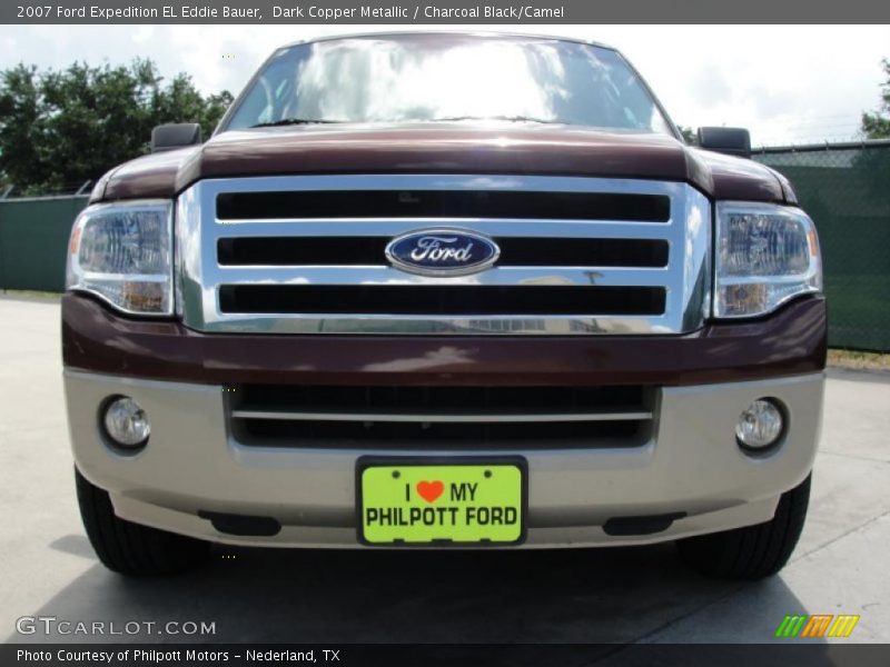 Dark Copper Metallic / Charcoal Black/Camel 2007 Ford Expedition EL Eddie Bauer