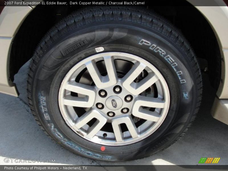 Dark Copper Metallic / Charcoal Black/Camel 2007 Ford Expedition EL Eddie Bauer