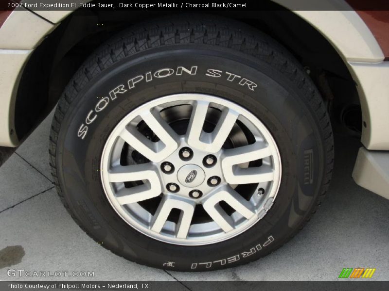 Dark Copper Metallic / Charcoal Black/Camel 2007 Ford Expedition EL Eddie Bauer