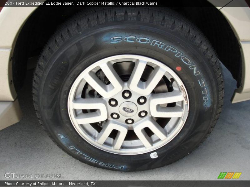 Dark Copper Metallic / Charcoal Black/Camel 2007 Ford Expedition EL Eddie Bauer