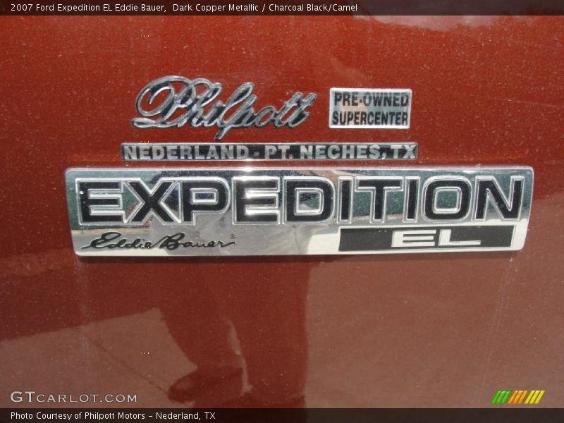 Dark Copper Metallic / Charcoal Black/Camel 2007 Ford Expedition EL Eddie Bauer