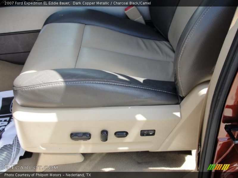 Dark Copper Metallic / Charcoal Black/Camel 2007 Ford Expedition EL Eddie Bauer