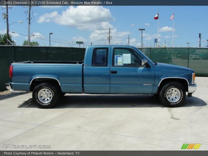 Medium Blue Metallic / Blue 1991 Chevrolet C/K C1500 Extended Cab