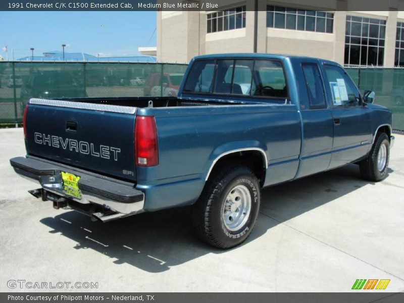 Medium Blue Metallic / Blue 1991 Chevrolet C/K C1500 Extended Cab