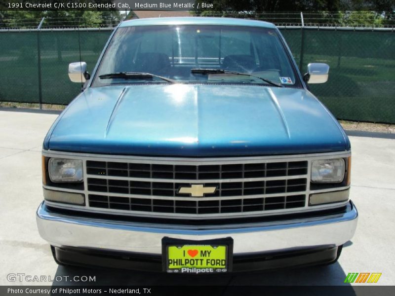Medium Blue Metallic / Blue 1991 Chevrolet C/K C1500 Extended Cab
