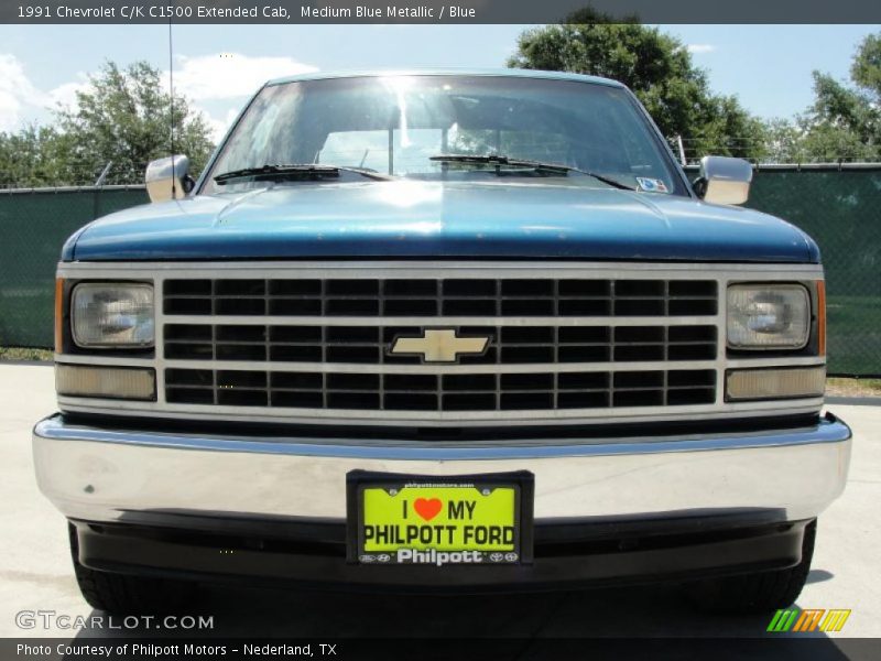 Medium Blue Metallic / Blue 1991 Chevrolet C/K C1500 Extended Cab