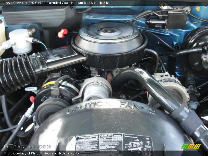 Medium Blue Metallic / Blue 1991 Chevrolet C/K C1500 Extended Cab