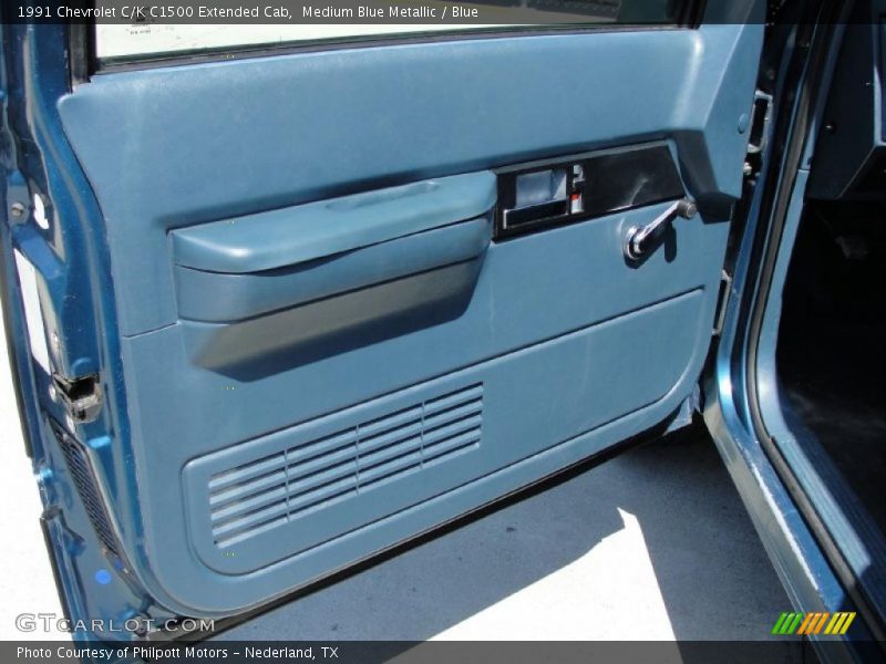 Medium Blue Metallic / Blue 1991 Chevrolet C/K C1500 Extended Cab