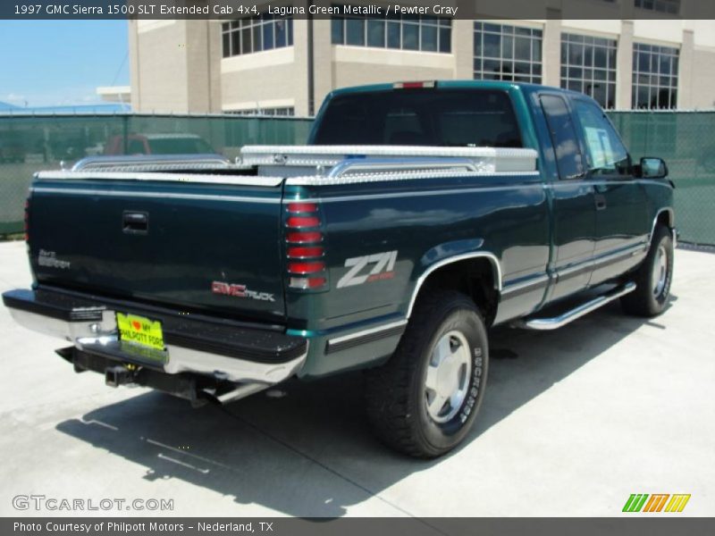 Laguna Green Metallic / Pewter Gray 1997 GMC Sierra 1500 SLT Extended Cab 4x4