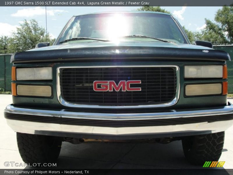 Laguna Green Metallic / Pewter Gray 1997 GMC Sierra 1500 SLT Extended Cab 4x4
