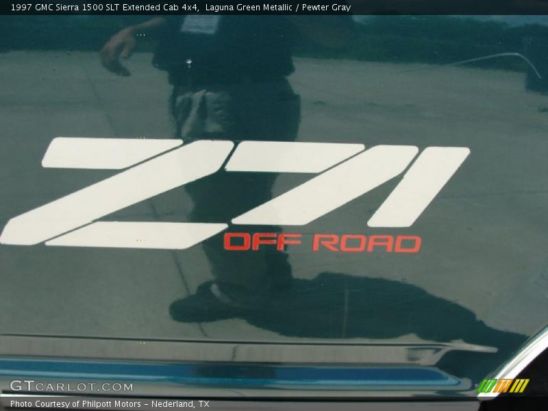 Laguna Green Metallic / Pewter Gray 1997 GMC Sierra 1500 SLT Extended Cab 4x4