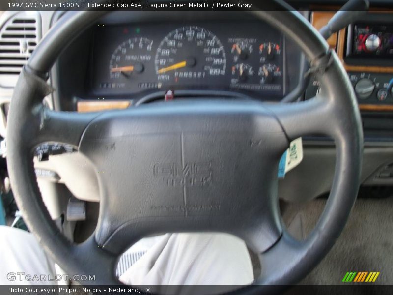 Laguna Green Metallic / Pewter Gray 1997 GMC Sierra 1500 SLT Extended Cab 4x4