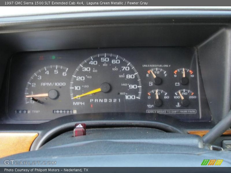 Laguna Green Metallic / Pewter Gray 1997 GMC Sierra 1500 SLT Extended Cab 4x4