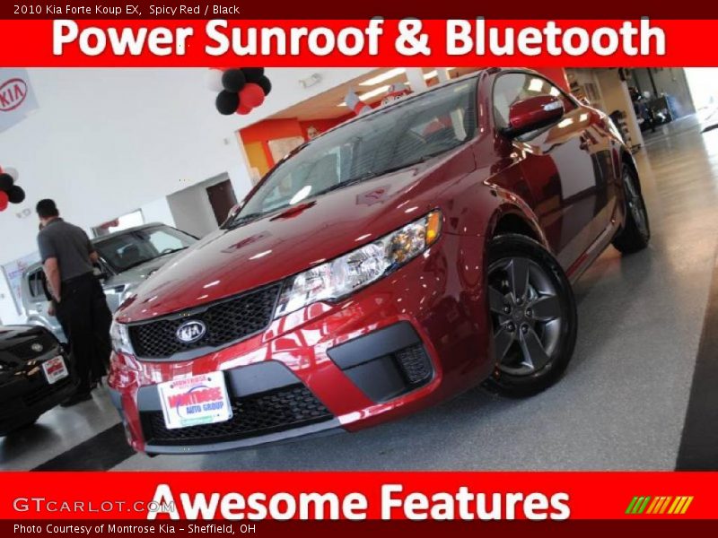 Spicy Red / Black 2010 Kia Forte Koup EX