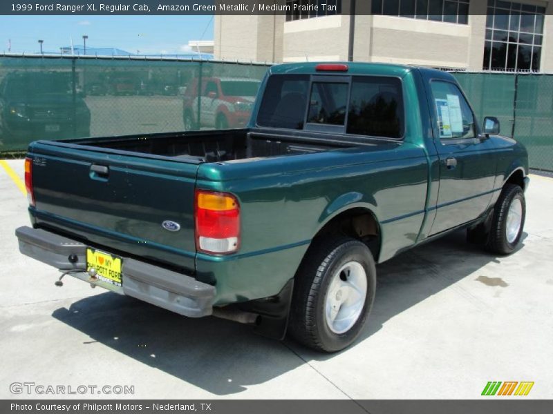 Amazon Green Metallic / Medium Prairie Tan 1999 Ford Ranger XL Regular Cab