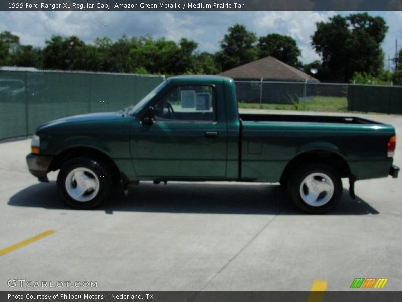 Amazon Green Metallic / Medium Prairie Tan 1999 Ford Ranger XL Regular Cab